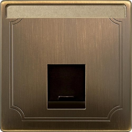 Лицевая панель Schneider Electric Merten Antique для 1-м розетки компьютерной RJ45 античная латунь фото Лицевая панель Schneider Electric Merten Antique для 1-м розетки компьютерной RJ45 античная латунь картинка